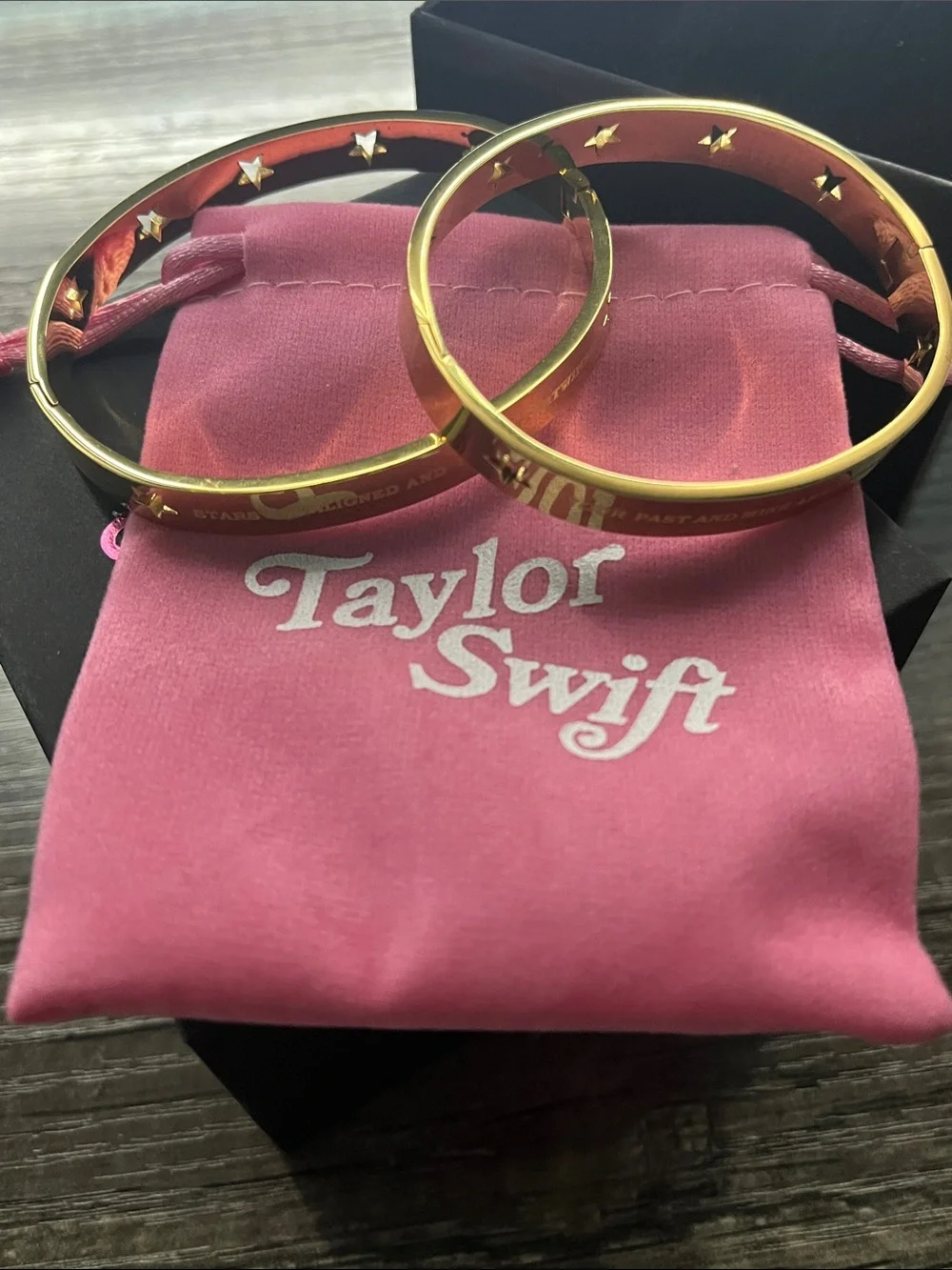 Taylor Swift “All of the Girls You’ve Loved Before” Gold Bangle Bracelets (2)